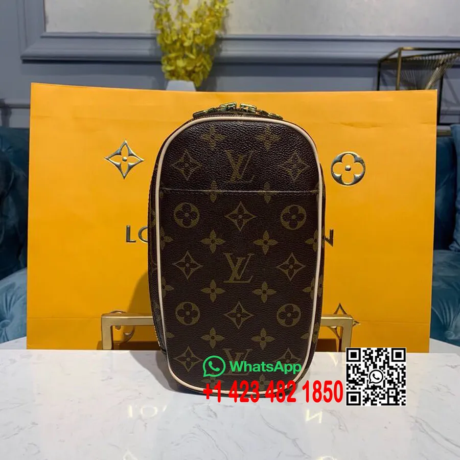 Louis Vuitton Geronimos õlakott 22cm Päikesekiirguse Monogramm Lõuend Kevad/suvi 2019 Kollektsioon M51870, Pruun