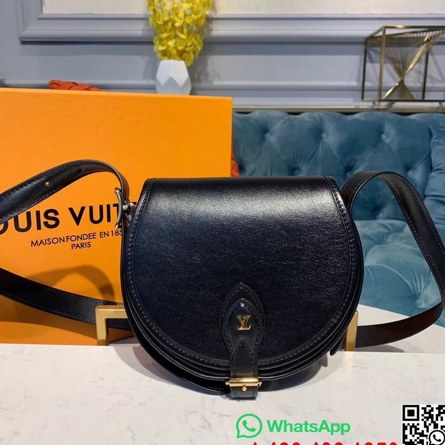 Louis Vuitton Tambourin Válltáska 18cm Sima Borjúbőr Tavaszi/nyári 2019 Kollekció M55505, Fekete