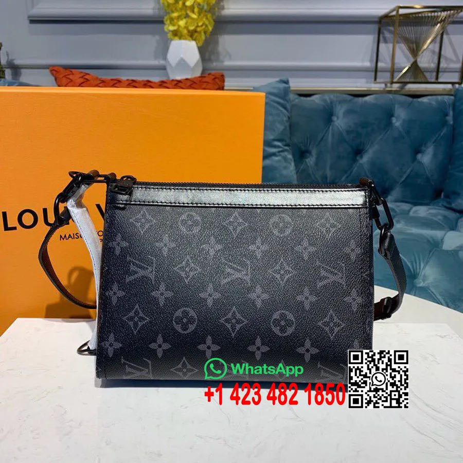 Louis Vuitton Taška Ve Tvaru Trojúhelníku 24cm Monogram Infini Plátno Kolekce Jaro/léto 2019 M54330, černá