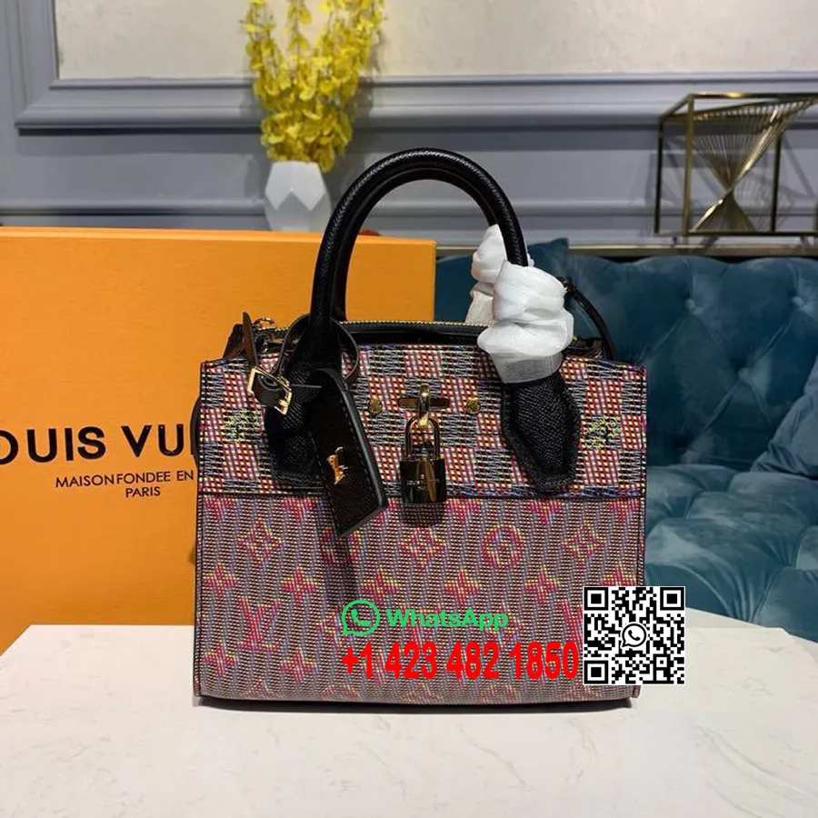 Louis Vuitton City Parník Mini Taška 20cm Damier/monogram Lv Pop Plátno Kolekcia Jar/leto 2019 M55469, červená