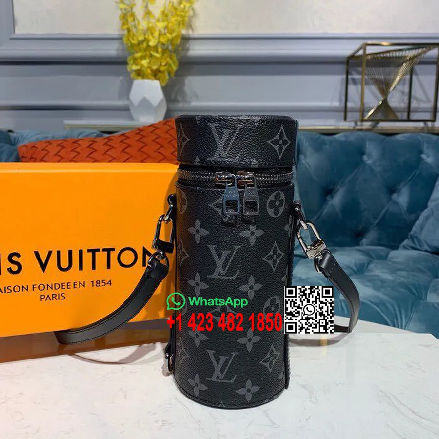 Portabotellas Louis Vuitton Para Vino O Agua 22 Cm Lona Monograma Eclipse Colección Primavera/verano 2019 Gi0398, Negro