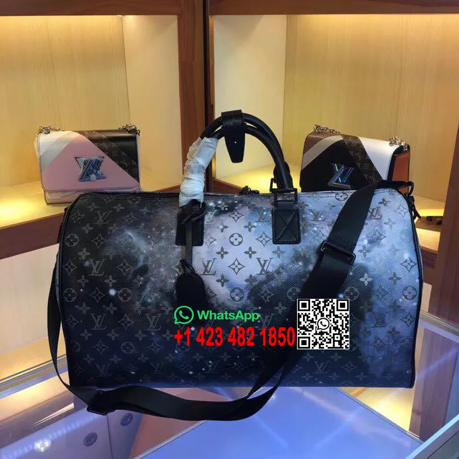 Louis Vuitton Keepall Bandouliere 50 Cm Monogram Galaxy Canvas Kolekcija Pomlad/poletje 2019 M44164, črna