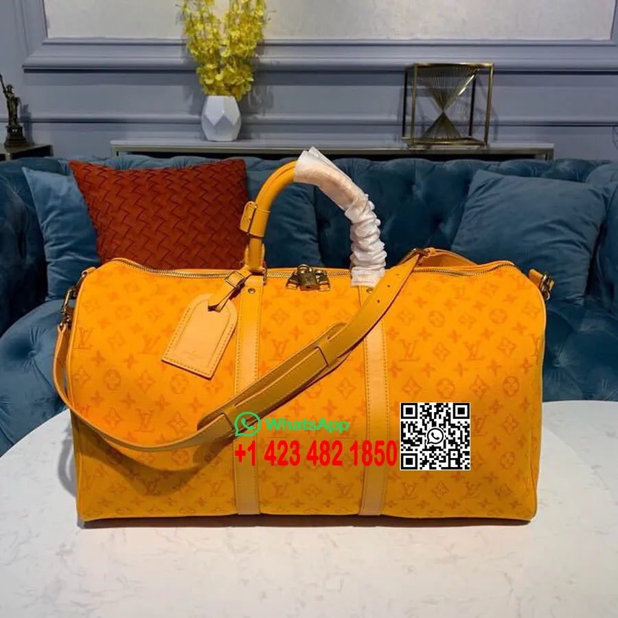 Louis Vuitton Keepall Bandouliere 50 Cm Monogram Denim Platno Kolekcija Pomlad/poletje 2019 M44644, Okre