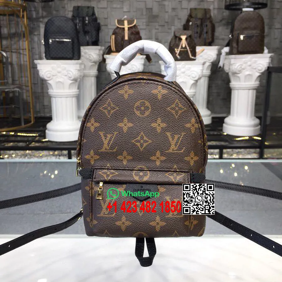 Louis Vuitton Palm Springs Miniseljakott 22cm Monogramm Lõuend Kevad/suvi 2019 Kollektsioon M41562, Pruun