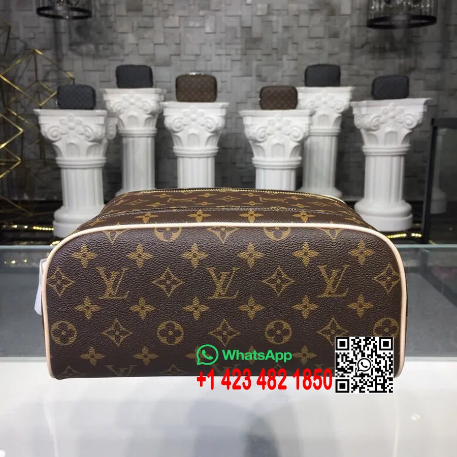 Louis Vuitton Kral Boy Makyaj çantası 28cm Monogram Tuval Ilkbahar/yaz 2019 Koleksiyonu M47528, Kahverengi