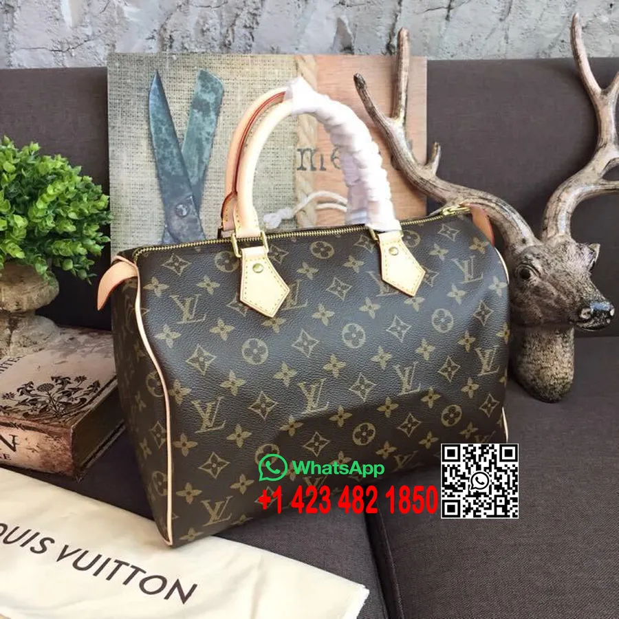 Louis Vuitton Speedy Bag 30cm Monogram Canvas Vår/sommar 2019 Kollektion M41108, Brun