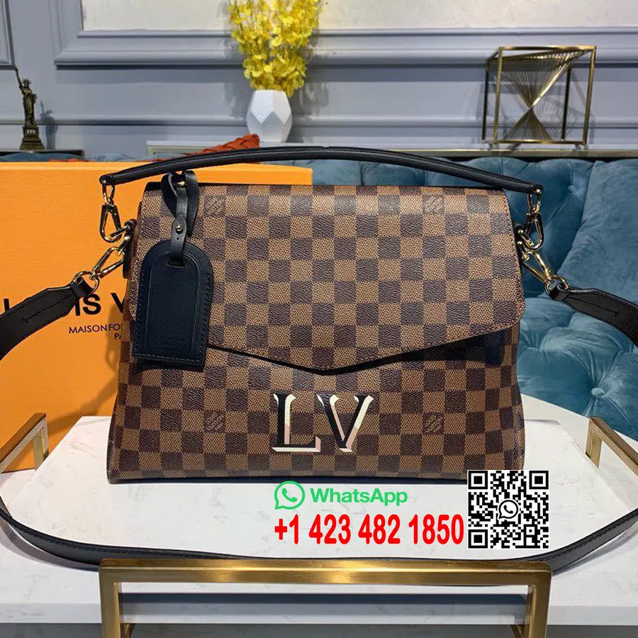 Bolso Louis Vuitton Beaubourg Mm 32cm Lona Damier Ebene Colección Primavera/verano 2019 N40177, Negro