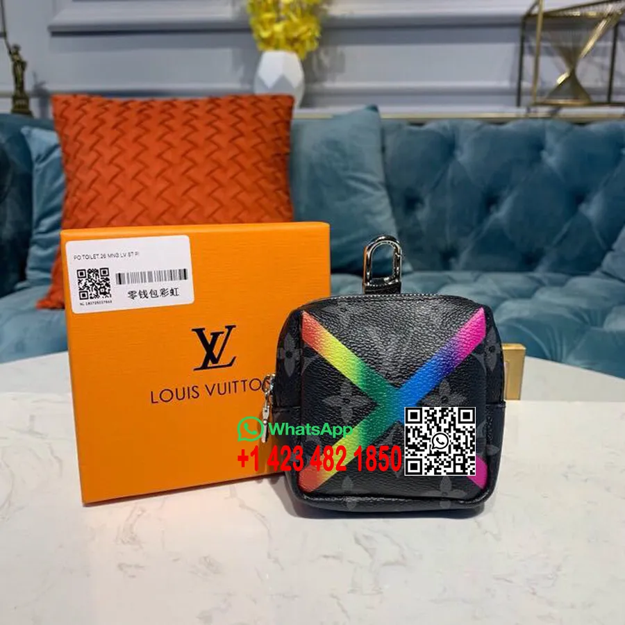 Bolsa De Moedas Arco-íris Louis Vuitton 8 Cm Monograma Infini Lona Primavera / Verão 2019 Coleção M67809, Preto