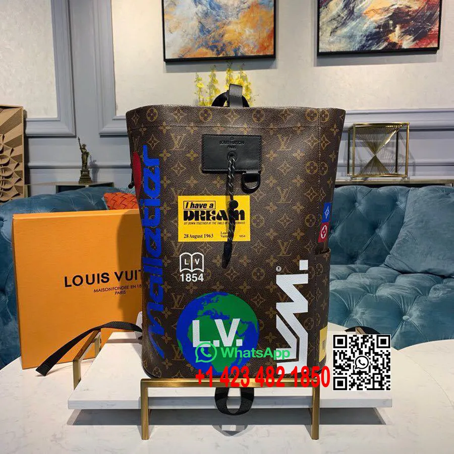 Louis Vuitton Kreiderucksack 42 Cm, Monogramm-Leinwand, Frühjahr/Sommer-Kollektion 2019, M44615, Kastanienbraun