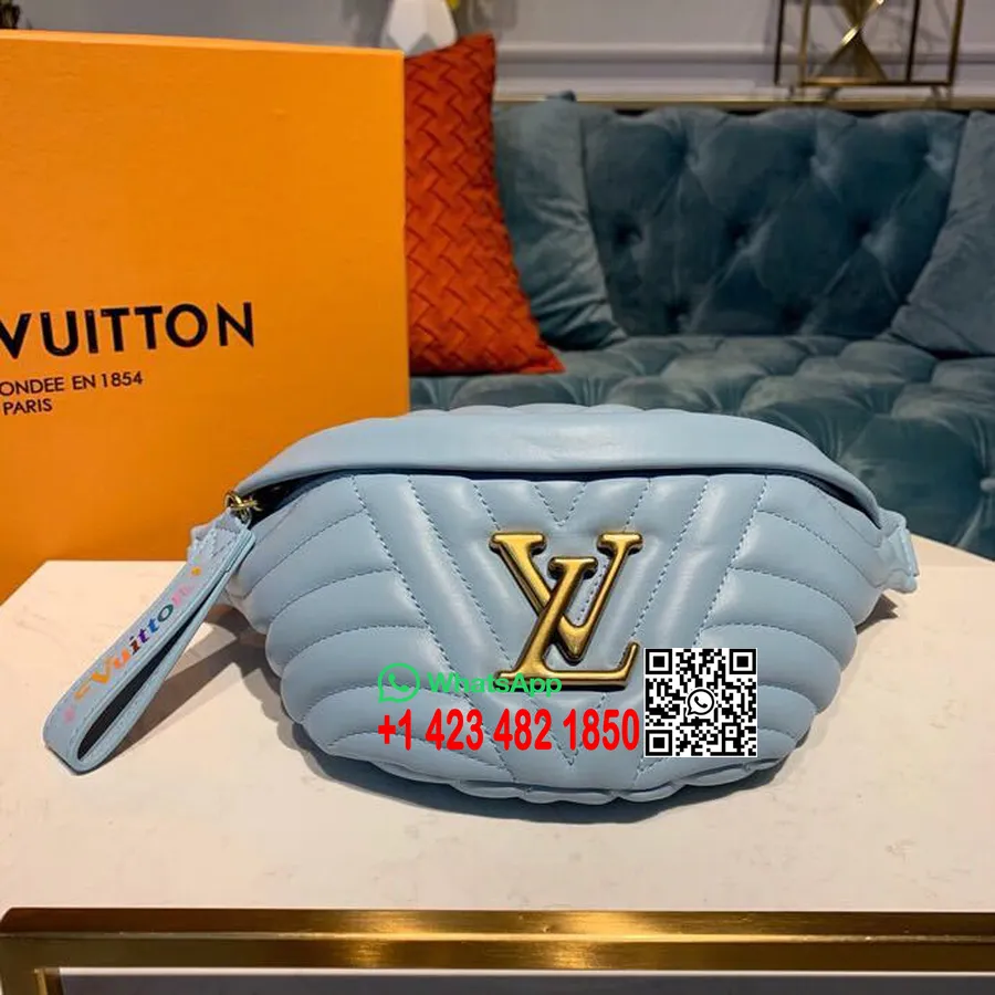 Louis Vuitton New Wave Torba Za Guzicu 30 Cm Teleća Koža Kolekcija Proljeće/ljeto 2019. M53750, Svijetlo Plava