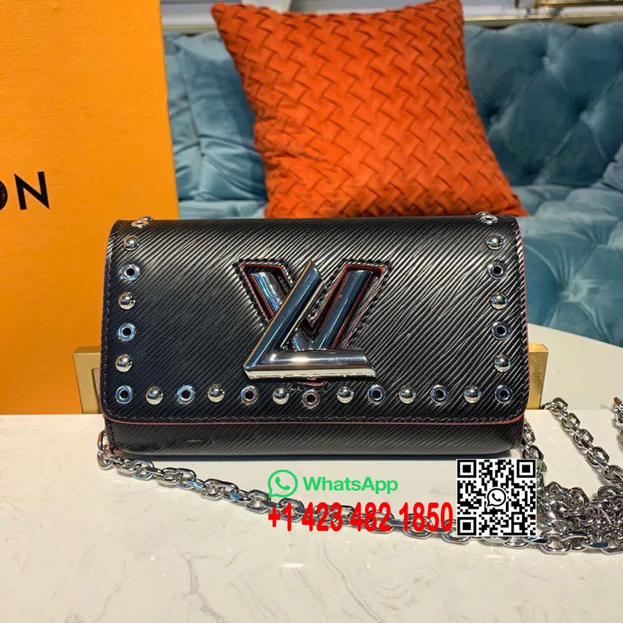 Louis Vuitton Denarnica Z Vrtljivo Verižico, 20 Cm Iz Epi Platna, Kolekcija Pomlad/poletje 2019 M62306, črna