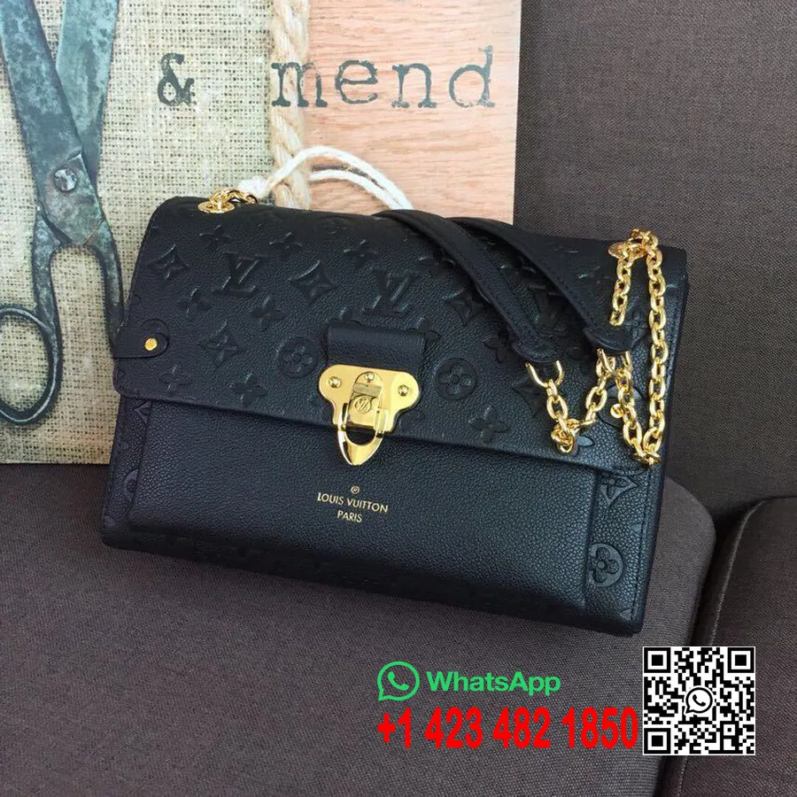 Louis Vuitton Vavin Mm Väska 28cm Monogram Empreinte Canvas Vår/sommar 2019 Kollektion M44150, Noir