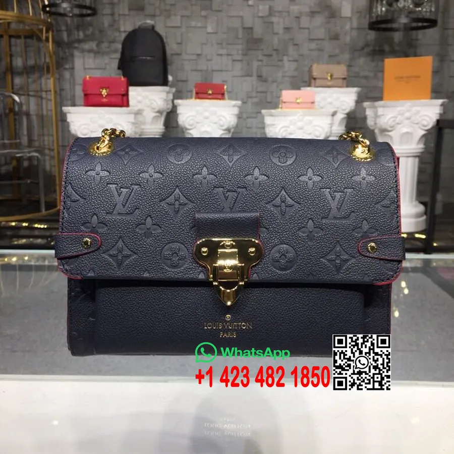 Louis Vuitton Vavin Pm Soma 25cm Monogramma Empreinte Canvas Pavasara/vasaras 2019 Kolekcija M52271, Marine Rouge