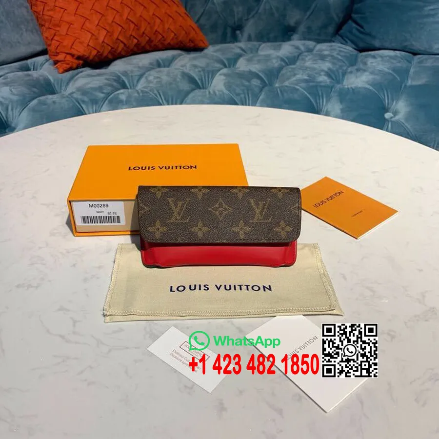 Husă Pentru Ochelari Louis Vuitton Woody 16 Cm Pânză Monogramă Colecția Primăvară/vară 2019 Gi0372, Coquelicot