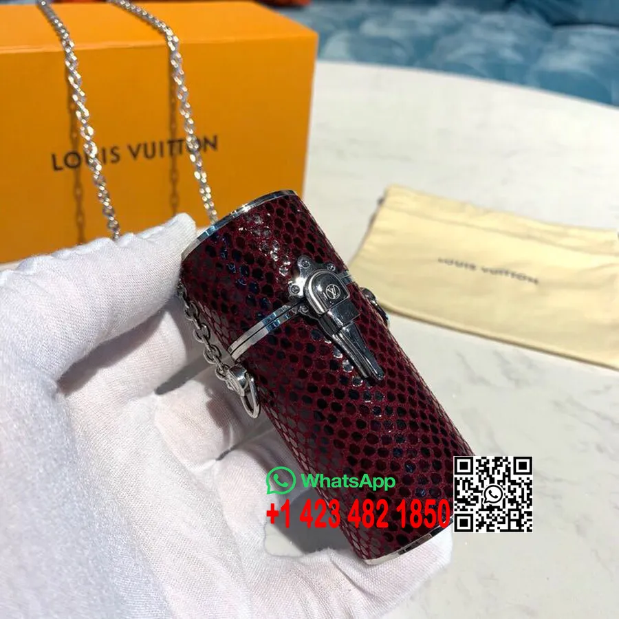 Louis Vuitton Taštička Na Rúž 8cm Jašterica Koža Kolekcia Jar/leto 2019 Mp2407, Bordová