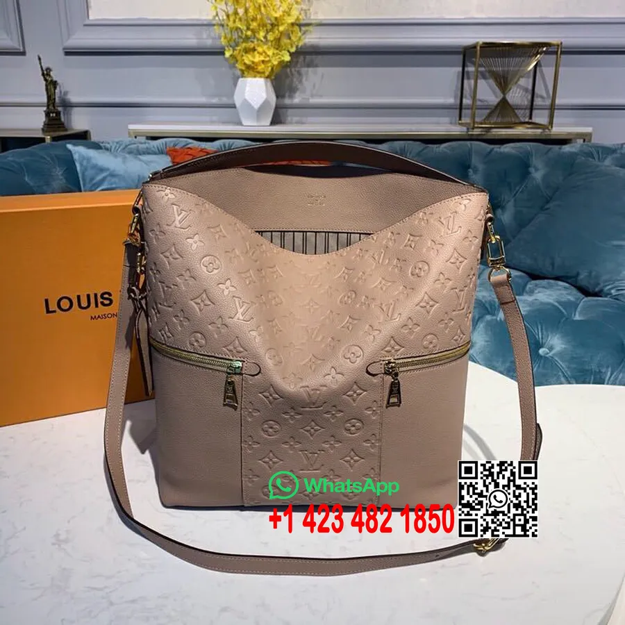 Louis Vuitton Melie Hobo чанта 33 см монограм Empreinte Canvas колекция пролет/лято 2019 M43940, визия