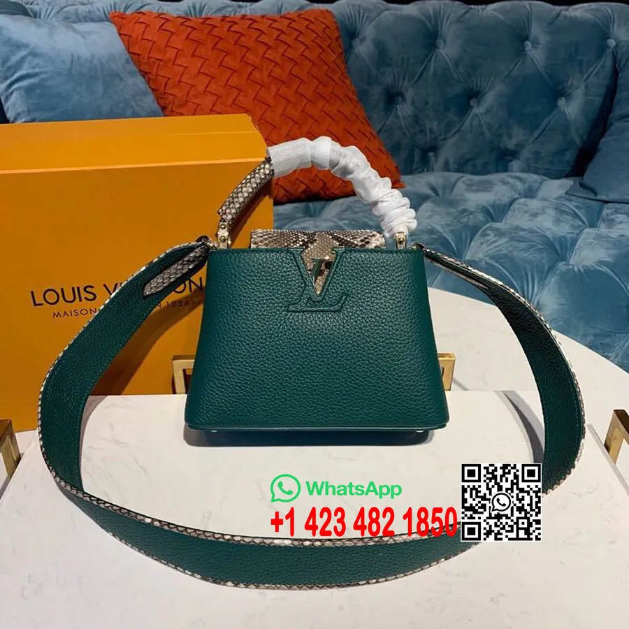 Louis Vuitton Capucines Bb Soma 20cm Dārgakmeņi Pitona āda Taurillon ādas Audekls Pavasara/vasaras 2019 Kolekcija N96467, Louxor