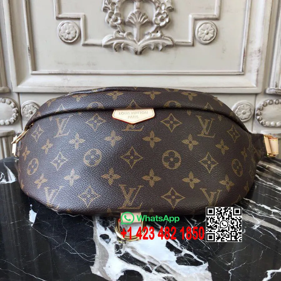 Louis Vuitton Bumbag με κονκάρδες 30cm μονόγραμμα καμβάς συλλογή άνοιξη/καλοκαίρι 2019 M43644, καφέ