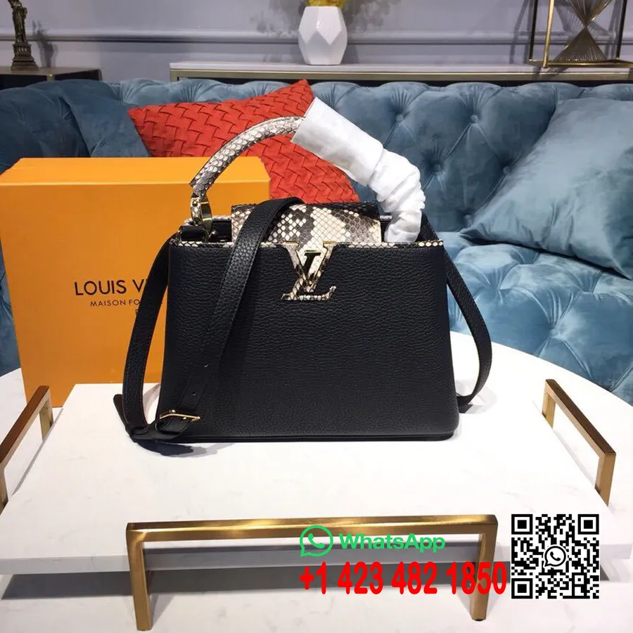 Louis Vuitton Capucines Bb Torba 28 Cm Taurillon Kožna Kolekcija Proljeće/ljeto 2019. N95509, Crna