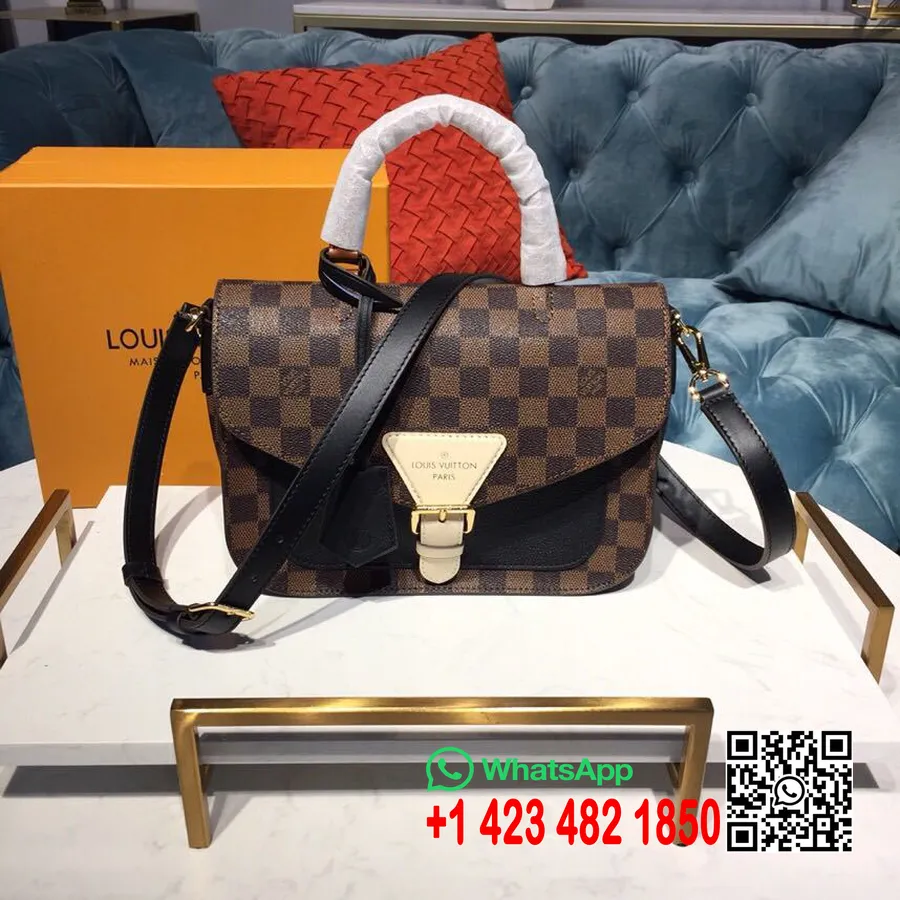 Borsa A Tracolla Trendy Louis Vuitton Damier Ebene Tela Collezione Primavera/estate 2019 N40146, Noir