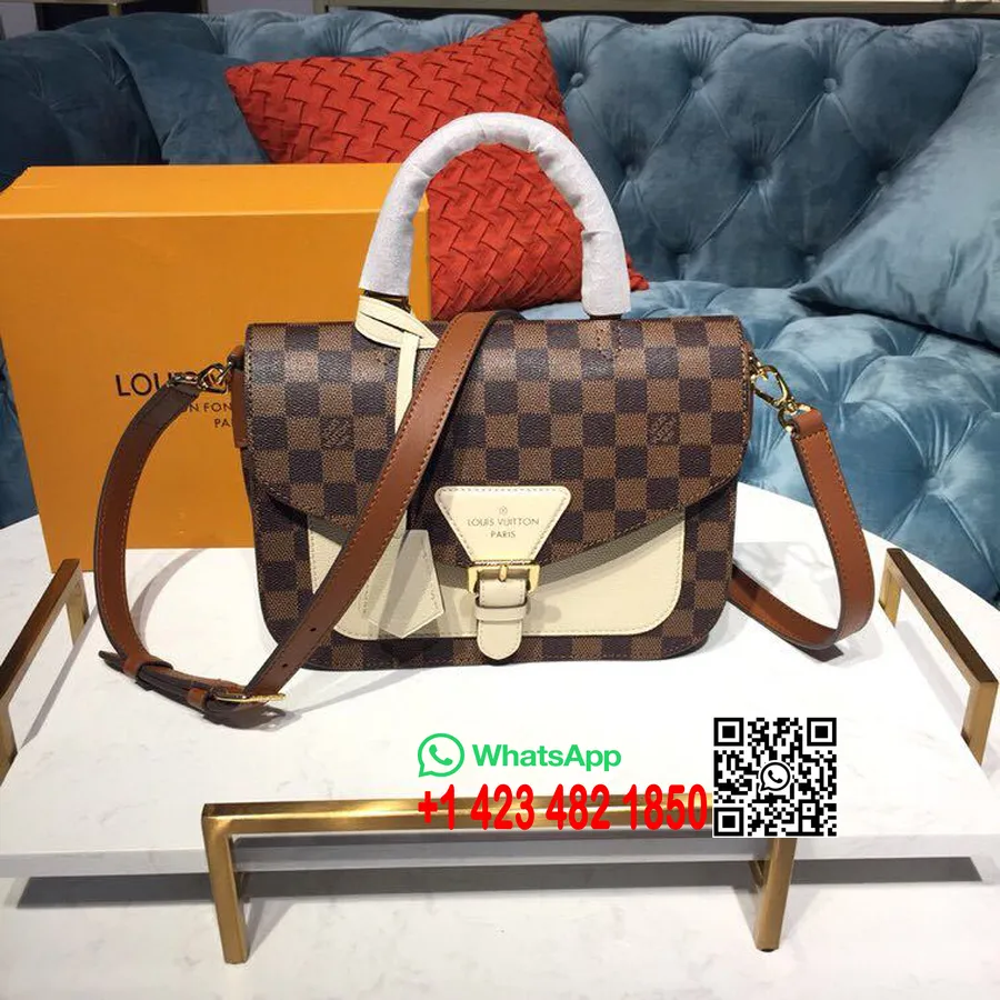 Borsa A Tracolla Trendy Louis Vuitton Damier Ebene Tela Collezione Primavera/estate 2019 N40148, Crema