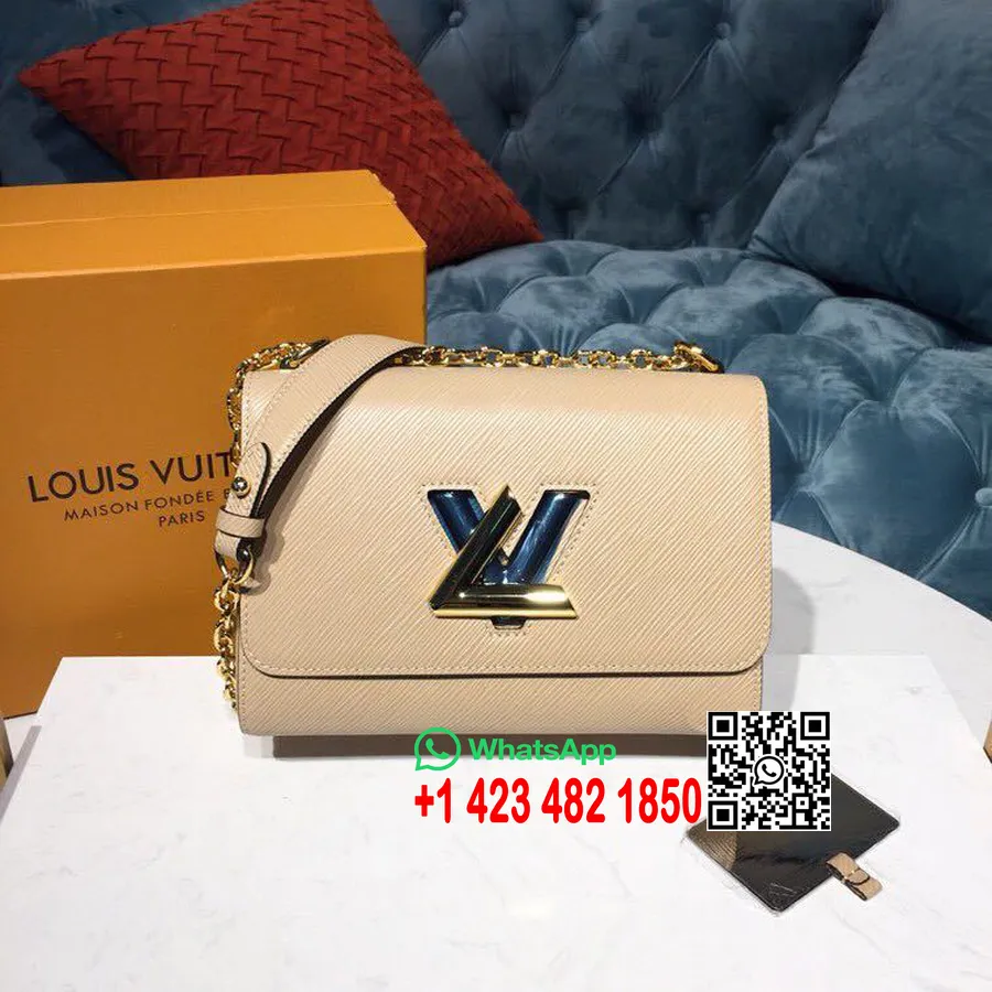 Louis Vuitton Twist Mm Bag 24cm Epi Canvas Vår/sommer 2019 Kolleksjon M53754, Beige