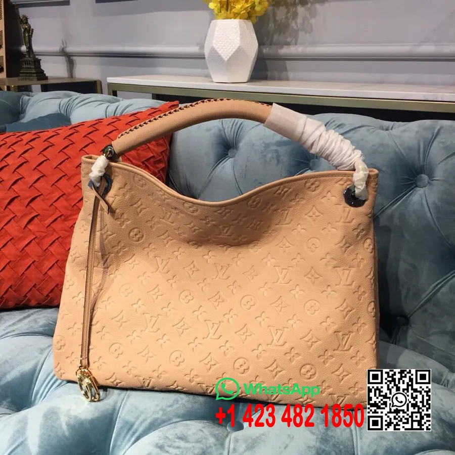 Louis Vuitton Artsy Mm Taske 42cm Monogram Empreinte Lærred Forår/sommer 2019 Kollektion M44243, Papyrus