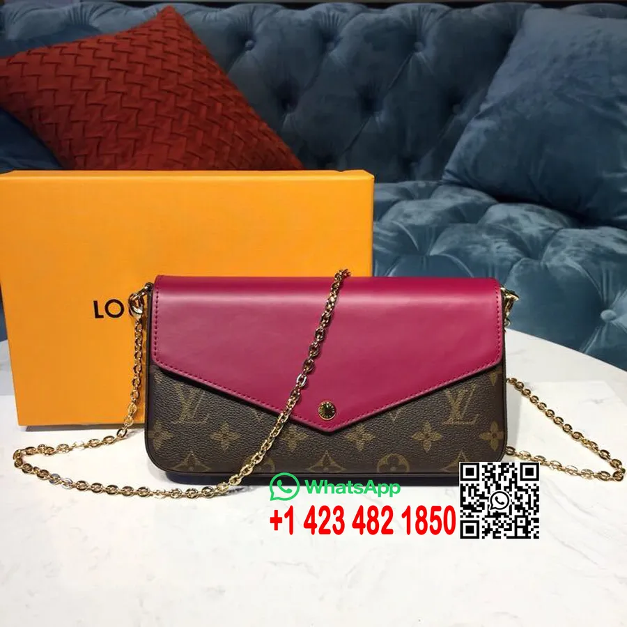 Pochette Louis Vuitton Felicie Monogram Canvas Colecția Primăvară/vară 2019 M60235, Prune