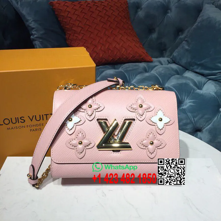 Louis Vuitton Twist Flower Tinsel Mm Bag 24cm Epi Canvas Vår/sommer 2019 Kolleksjon M53762, Lys Rosa