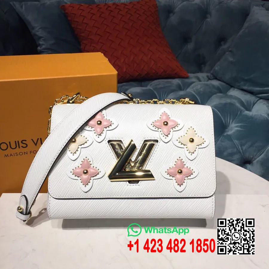 Louis Vuitton Twist Flower Tinsel Mm Bag 24cm Epi Canvas Vår/sommer 2019 Kolleksjon M53762, Hvit