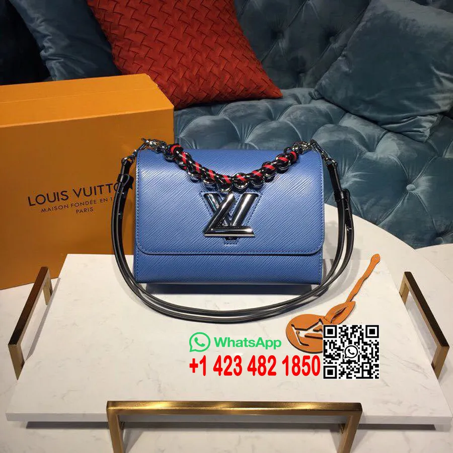 Louis Vuitton Twist Mm Táska 24cm Epi Vászon Tavasz/nyár 2019 Kollekció M52503, Kék Farmer