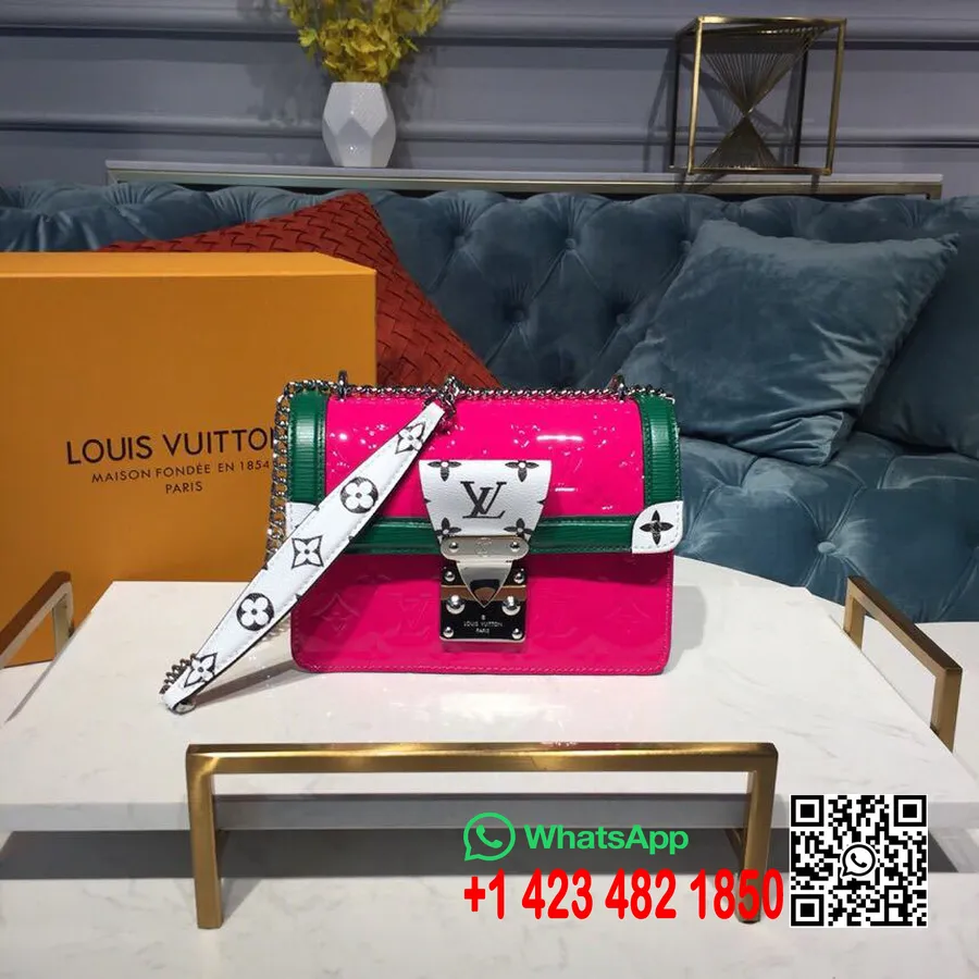 Louis Vuitton Wynwood Táska 22 Cm-es Monogramos Vernis Vászon 2019 Tavaszi/nyári Kollekció M90443, Berlingot Rózsaszín