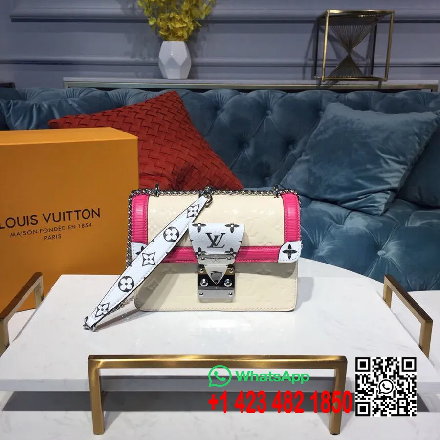 Louis Vuitton Wynwood Táska 22 Cm-es Monogramos Vernis Vászon 2019 Tavaszi/nyári Kollekció M90442, Krém