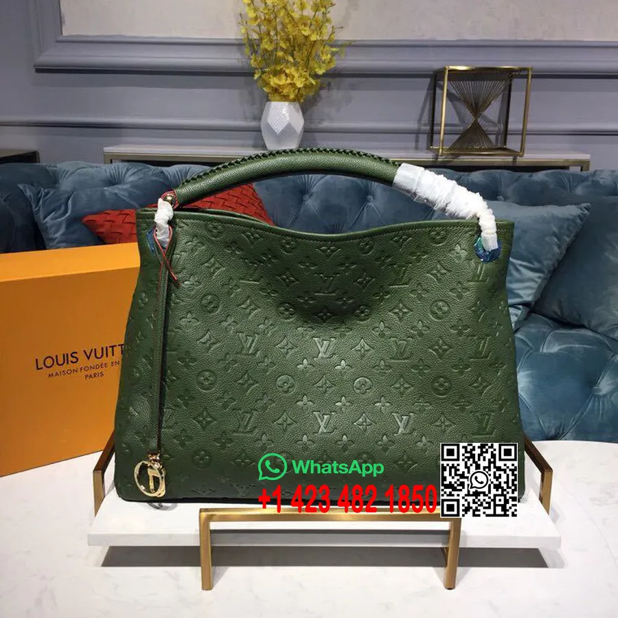 Sac Louis Vuitton Artsy Mm 42cm Toile Monogram Empreinte Collection Printemps/été 2019 M43876, Kaki Fango