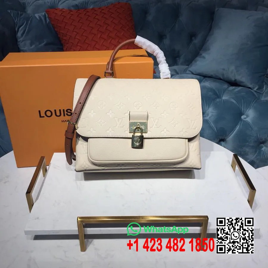 Louis Vuitton Marignan Messenger Bag 28cm Monogram Empreinte Canvas Lente/zomer 2019 Collectie M44549, Creme Caramel