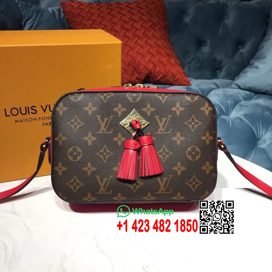 Louis Vuitton Saintonge Bag 22cm Monogram Canvas Vår/sommer 2019 Kolleksjon M43556, Coquelicot