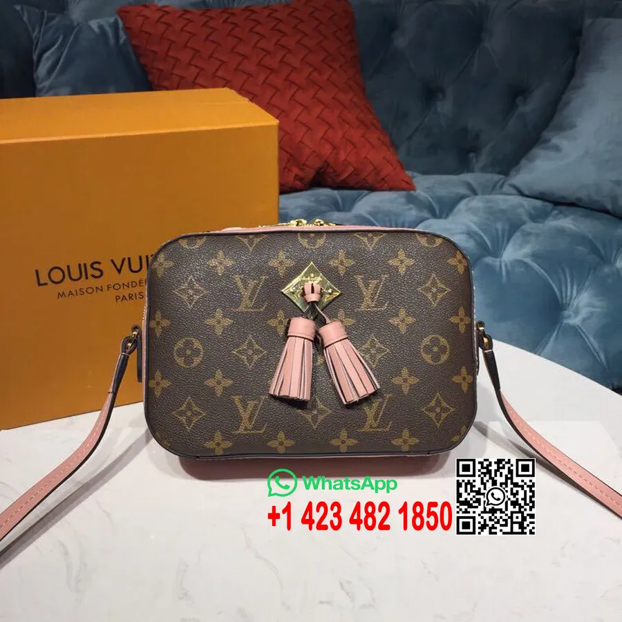 Louis Vuitton Saintonge Bag 22cm Monogram Canvas Vår/sommer 2019 Kolleksjon M44442, Rose Poudre