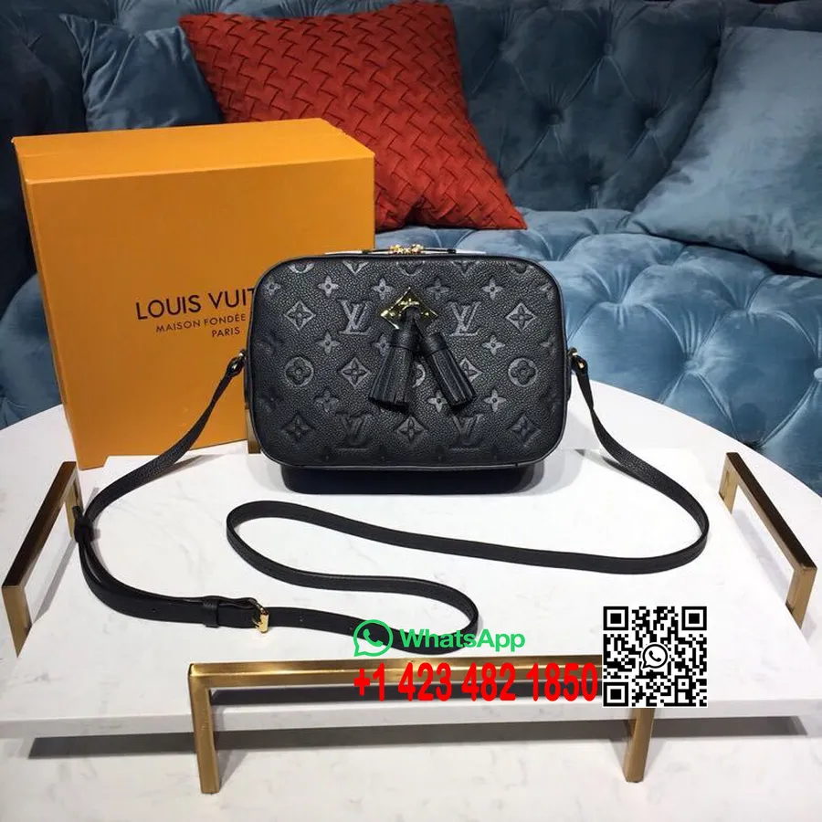 Louis Vuitton Saintonge чанта 22cm монограм Empreinte Canvas колекция пролет/лято 2019 M44593, Noir