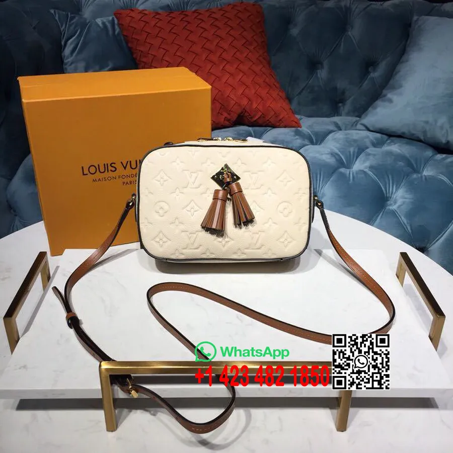 Louis Vuitton Saintonge чанта 22 см монограм Empreinte Canvas колекция пролет/лято 2019 M44597, крем карамел