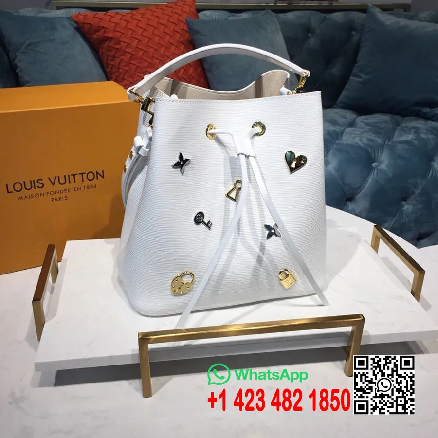 Сумка-ведро Louis Vuitton Love Lock Neonoe Monogram Flowers Epi Canvas коллекция весна/лето 2019 M53238, Blanc