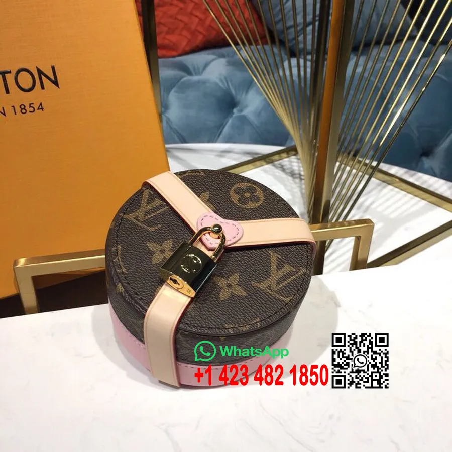 Louis Vuitton Lock Me ékszerdoboz Tároló Doboz Pm Monogram Vászon 2019 Tavaszi/nyári Kollekció Gi9353, Rózsaszín