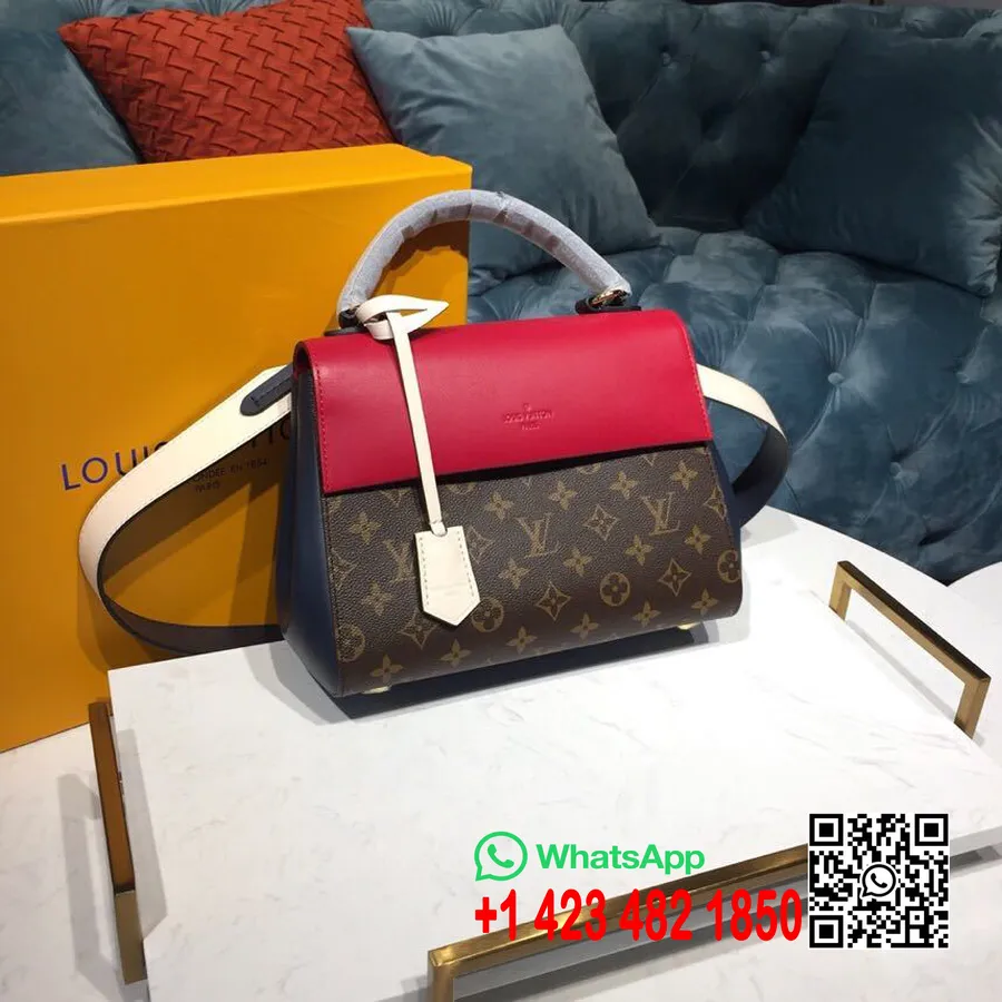 Louis Vuitton Cluny Bb Bag Monogram Canvas Vår/sommer 2019 Kolleksjon M44454, Lie De Vin Rød