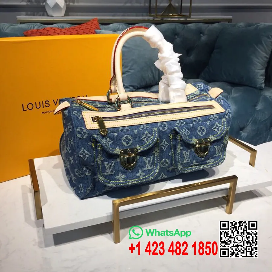 Louis Vuitton Neo Speedy Väska Denim Monogram Canvas Vår/sommar 2019 Kollektion M95019, Blå