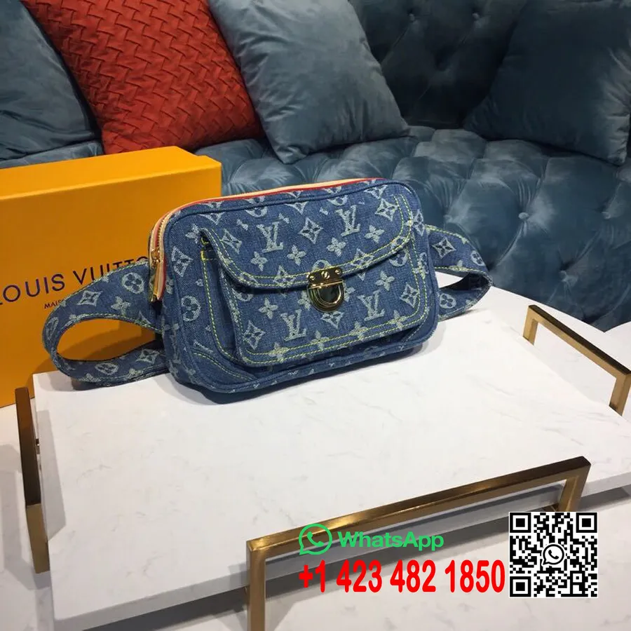 Louis Vuitton Bumbag Denim Monogram Canvas Vår/sommar 2019 Kollektion M44466, Blå