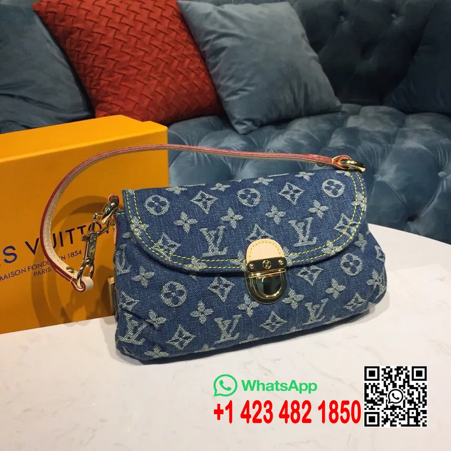 Louis Vuitton Mini Veckväska Denim Monogram Canvas Vår/sommar 2019 Kollektion M95050, Blå