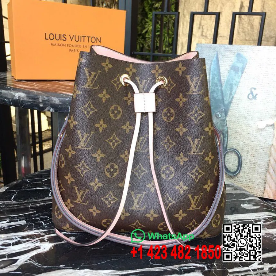 Louis Vuitton Neonoe Bucket Bag Monogram Canvas Vår/sommar 2019 Kollektion M44022, Rose Poudre