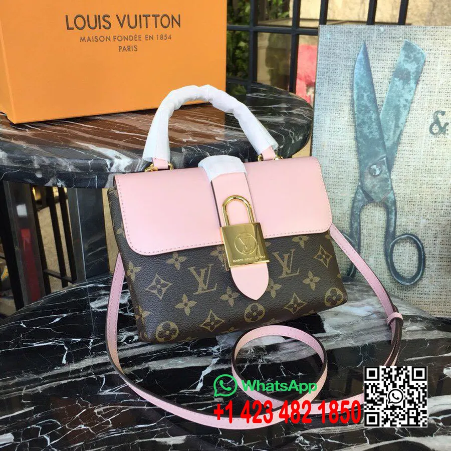 Louis Vuitton Locky Bb Bag Monograma Lona Primavera / Verão 2019 Coleção M44080, Rosa Poudre