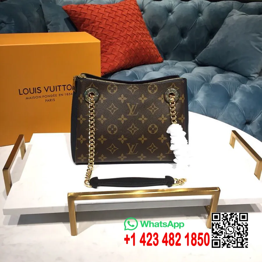 Louis Vuitton Surene Bb чанта 24 см монограм платно/зърнеста телешка кожа колекция пролет/лято 2019 M43777, Noir Electric