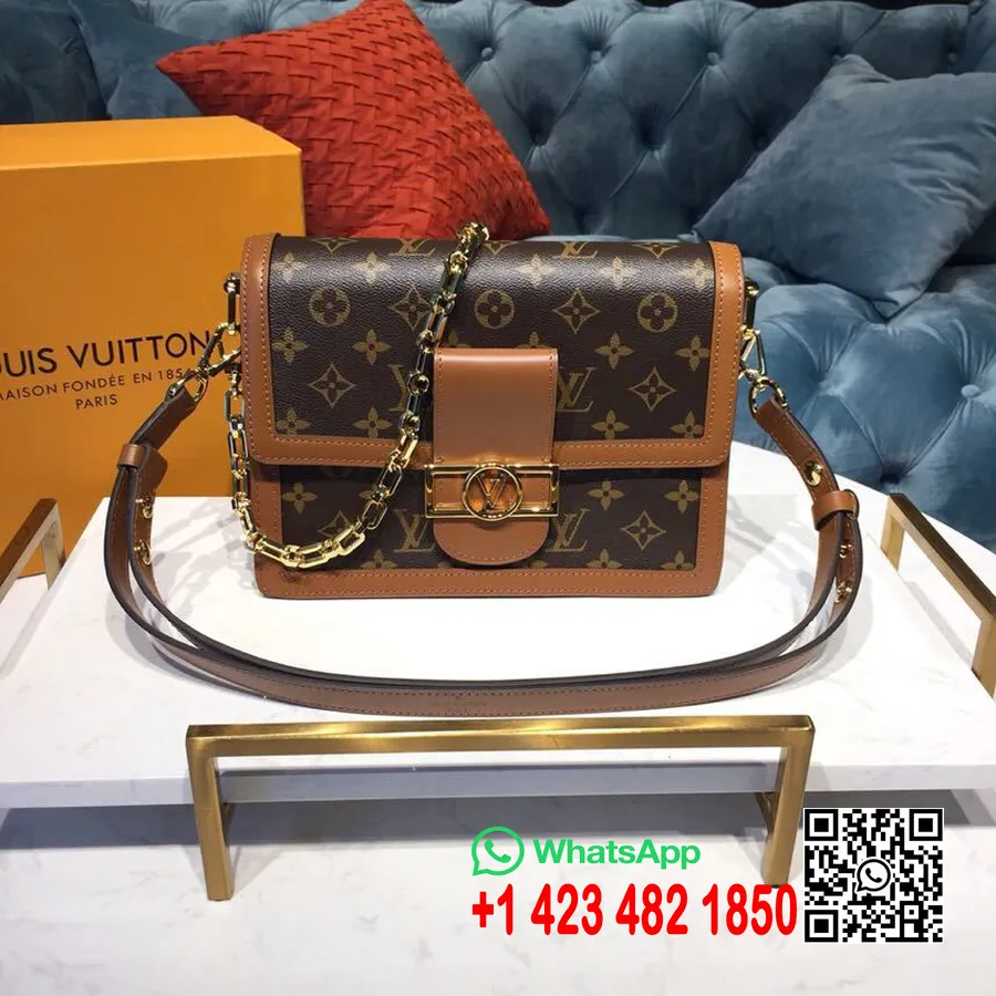 Tas Louis Vuitton Dauphine 25cm Kanvas Monogram Koleksi Musim Semi/musim Panas 2019 M44391, Coklat