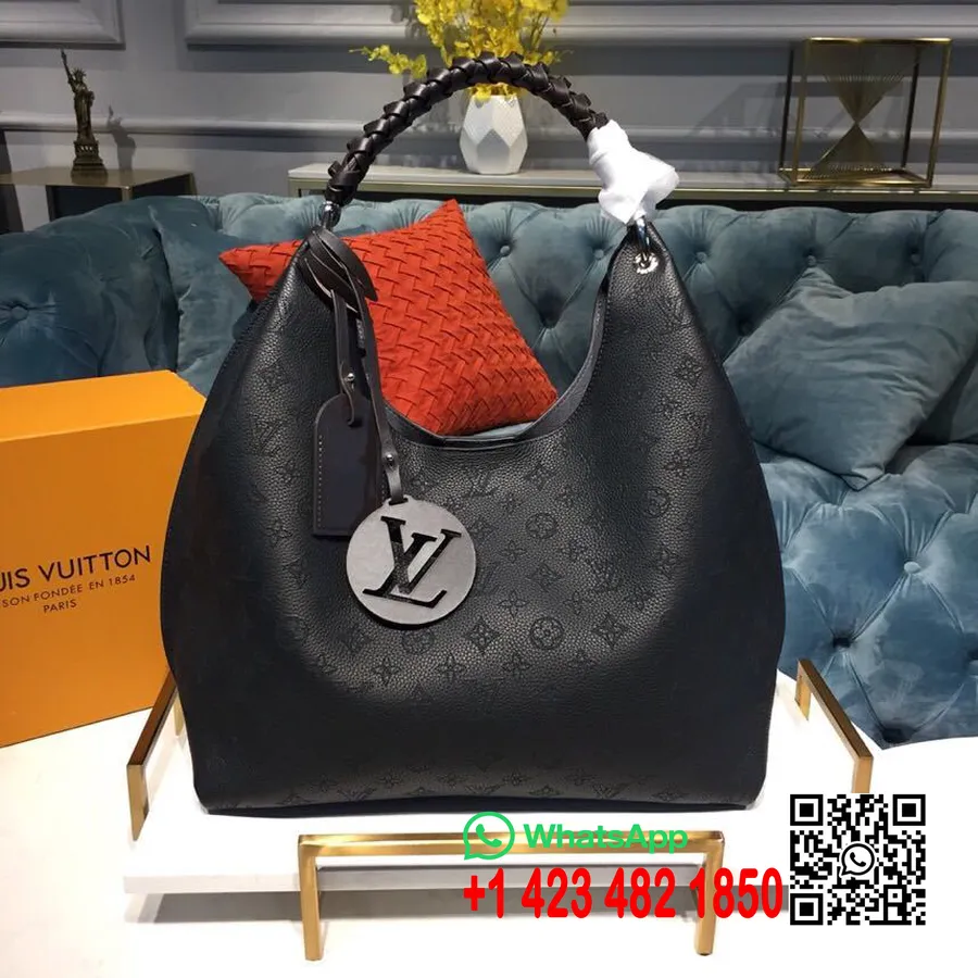 Louis Vuitton Carmel Klaiņojoša Soma 36cm Mahina Teļa ādas Audekls 2019. Gada Pavasara/vasaras Kolekcija M52950, ​​noir